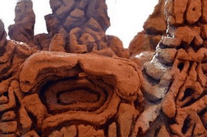 Rubbish photo of Jonathan Meir's fab sand castle , it was big!